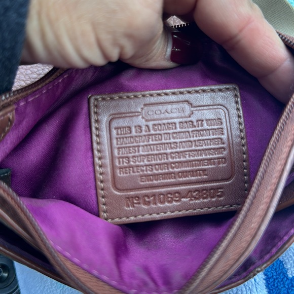 COACH 4C North South Pebble leather Crossbody Brown #C1069-43805 - Picture 4 of 11